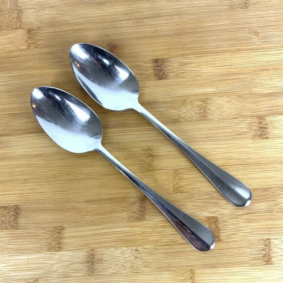 Cuisinart Annapolis 2 Place Oval Soup Spoons 18/10 Stainless Steel Flatware - Picture 1 of 4